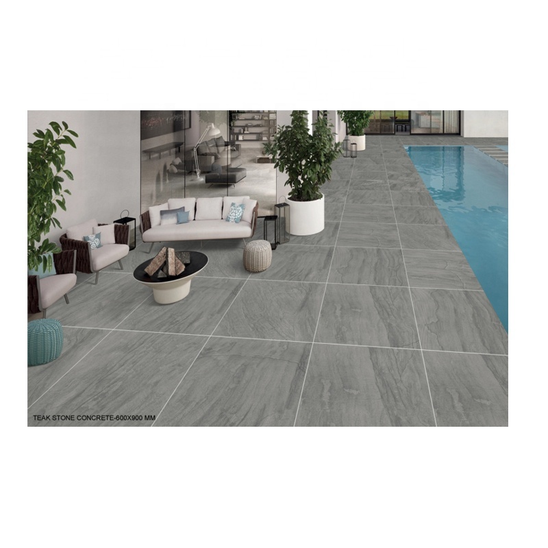 60x120 Garden Passageway Dark Gray Sandstone Homogeneous Tile 20mm 60x120 Non Slip Concrete Floor Porcelain Tile for Outdoor