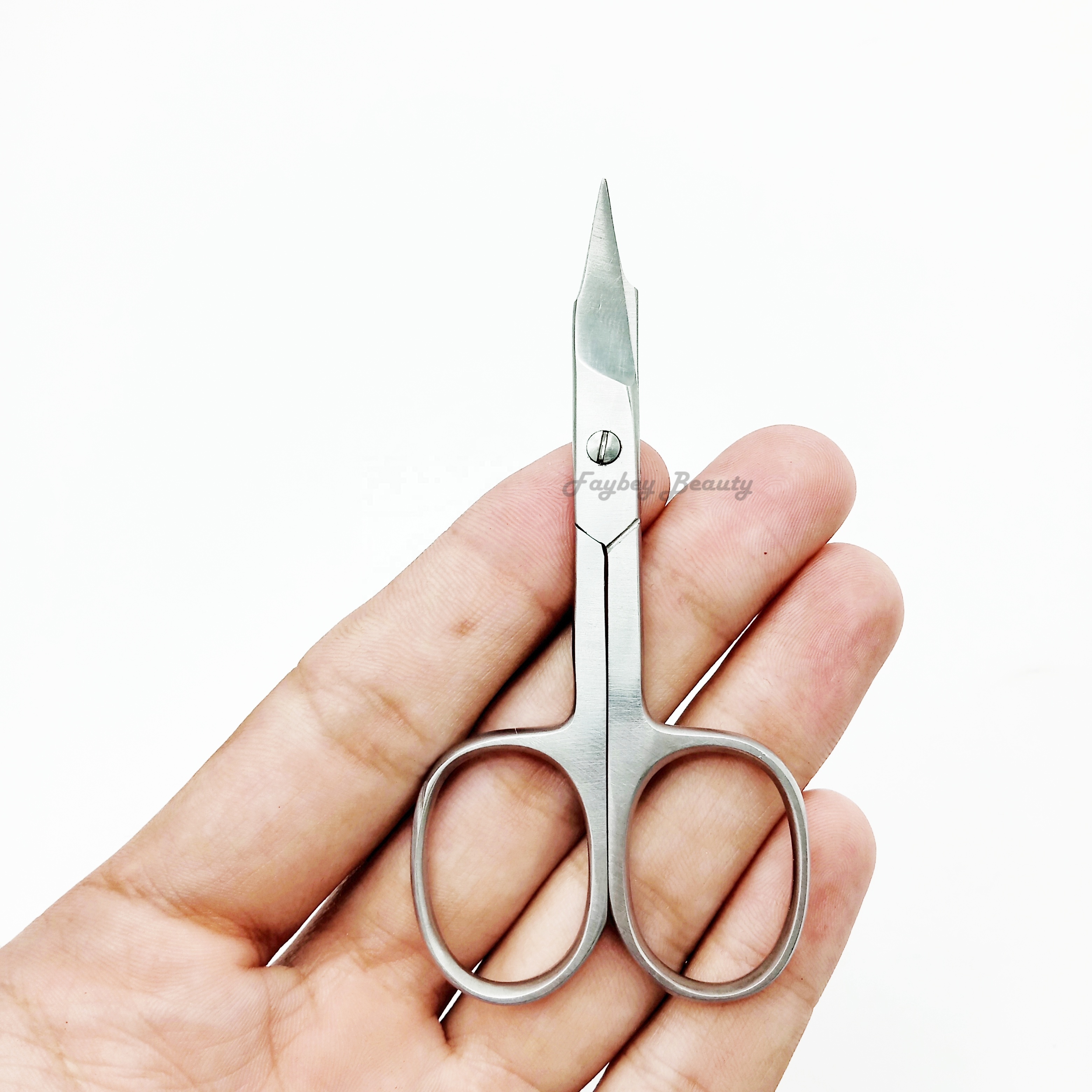 Faybey Professional Stainless Steel Manicure Nail Scissors Cuticle Scissors for Russian Manicure