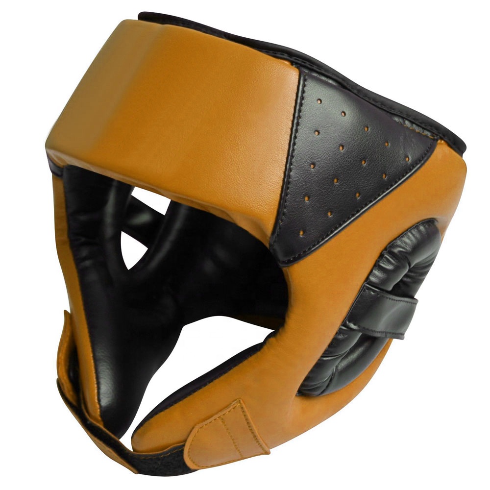 Headguard Boxing, MMA Training Head Guard Cheeks Ear Mouth Protection Headgear for Muay Thai