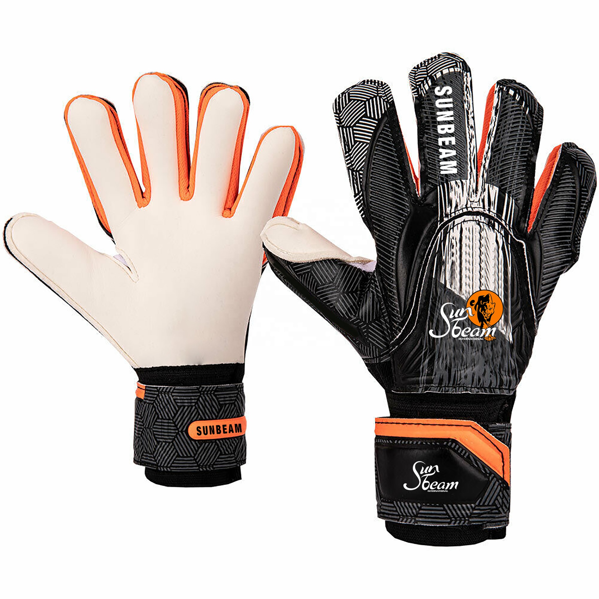 Professional non slip latex football goalkeeper gloves finger protection