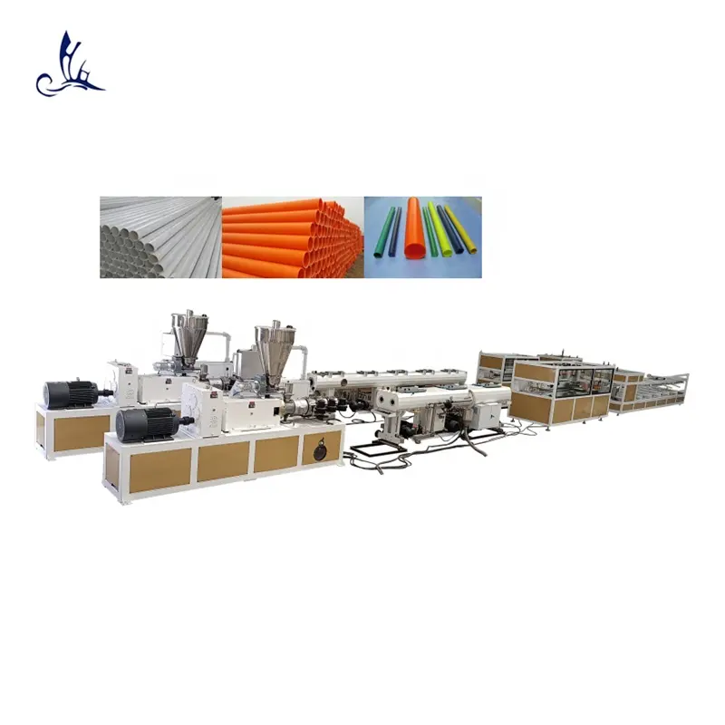 Plastic PVC Pipe Making Machine Water Supply Drainage Pipe Gas Tube Production Line