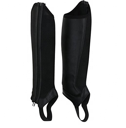 Premium Quality Italian Leather Unisex Horse Riding Half Chaps