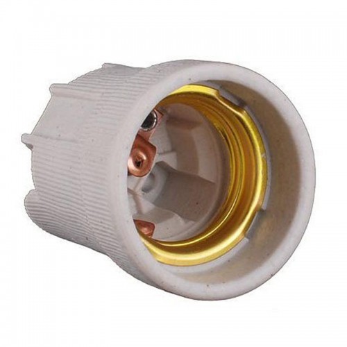 Wholesale Ceramic E27 Lamp Holder Without Bracket Grey Straight Lamp Base for LED Bulb AC 180-260V Screw Style Lamp Socket