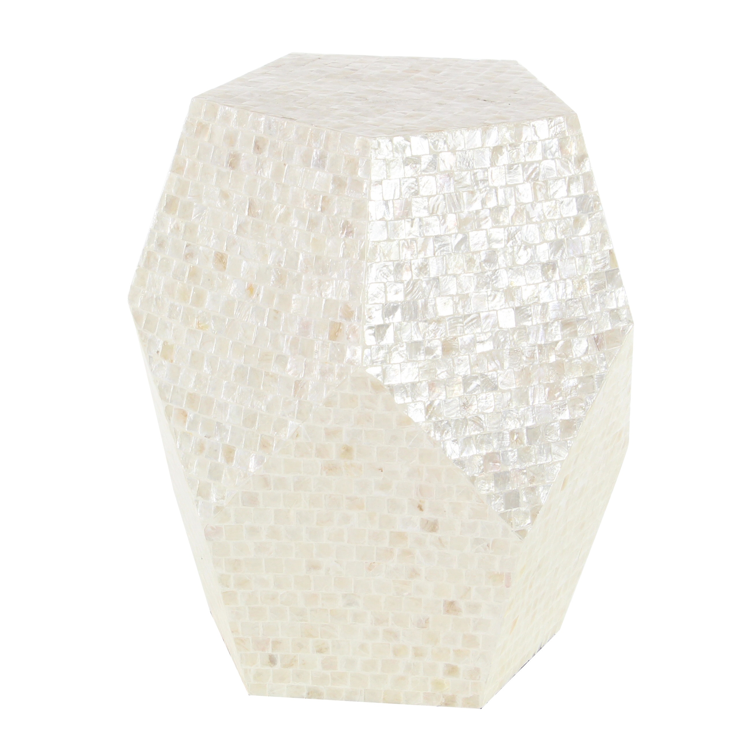 High quality Handmade Living room Drum Mother of pearl side tables MOP nightstands