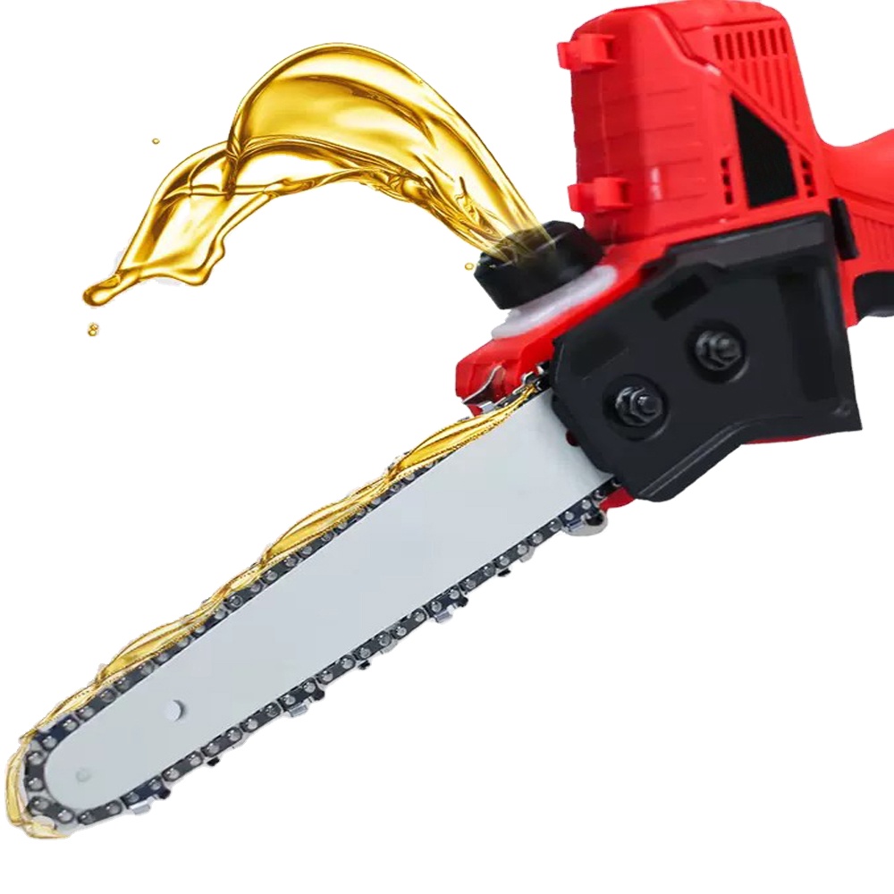 21V sliding plug 8-inch electric fruit tree pruning saw automatic Pressautomatic Oil Pump Lubricating Chain box