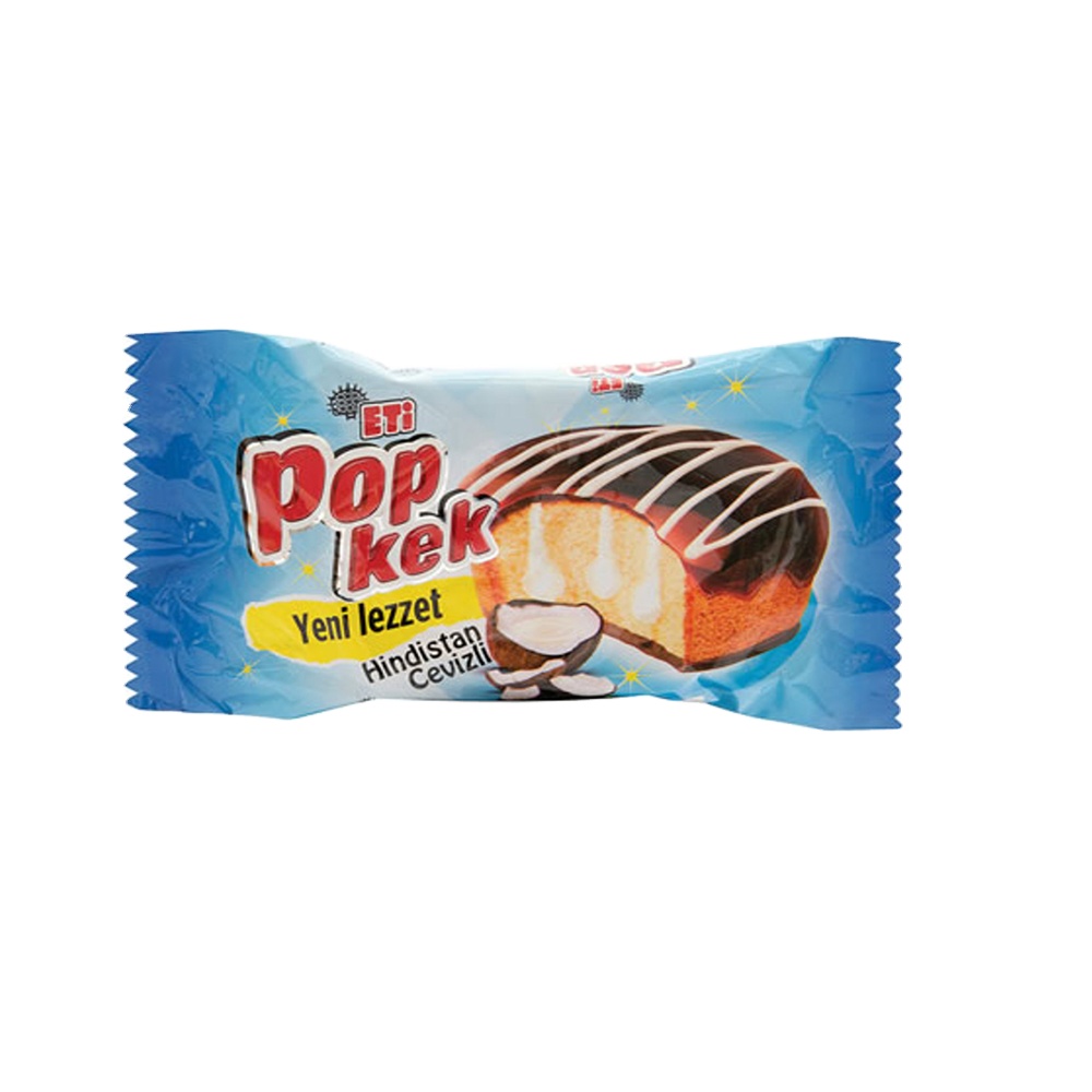 Кокосовый крем Eti popкет с шоколадным покрытием, торт 60 г x 24, свежий запас и новая дата из Турции