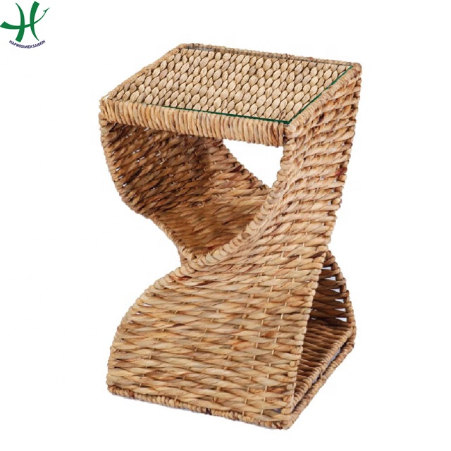 Wicker Table Decorations for Living Room, Modern Coffee and Tea Table