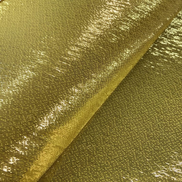 M3860 Cheap On Sale Shiny Wholesale Golden Polyester Metallic Material Christmas Decoration Satin Fabric