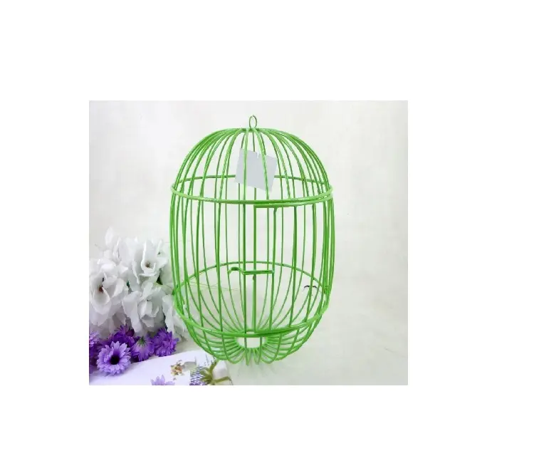 Modern Green Color Luxury Iron Metal Cage Green Powder Coated Finishing