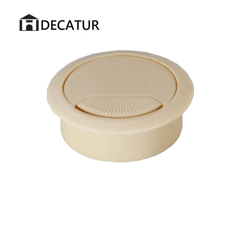 Plastic desk drawer cable grommet