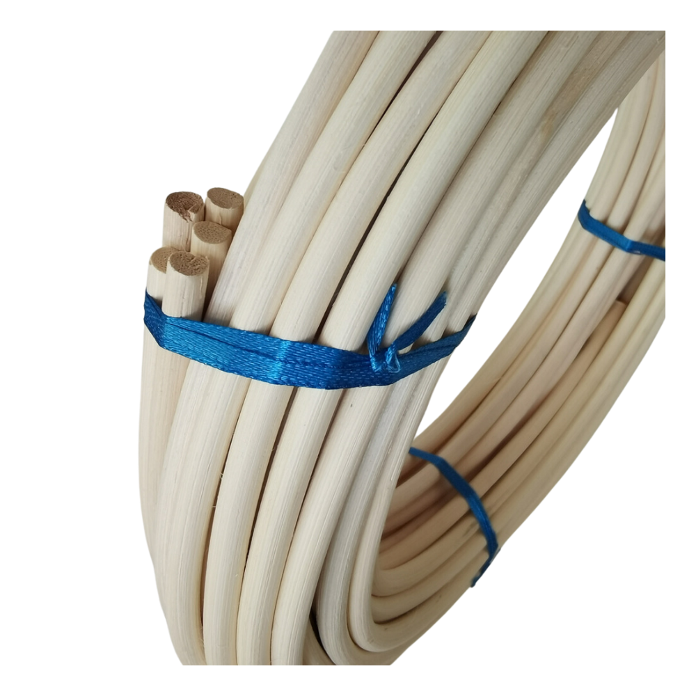 Wholesale 4-6mm Natural Rattan Core Handmade Woven round Raw Material Furniture Making Dried Bamboo Roll Pattern Stick Design