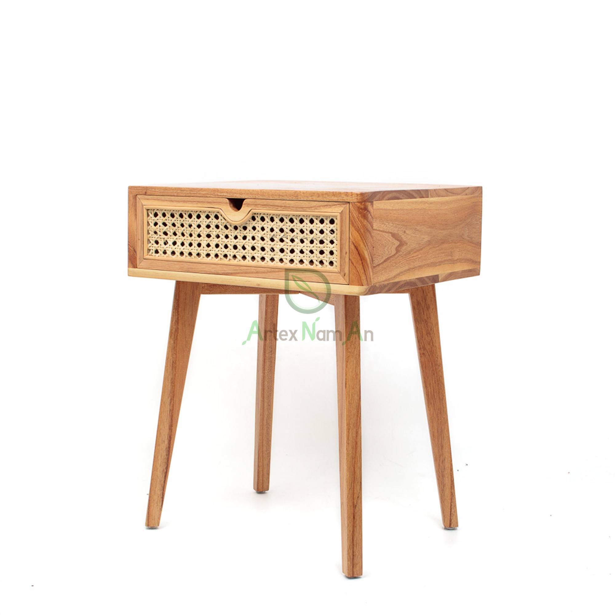 Cane furniture bamboo side table/night stand bedside table with drawers/end table modern contemporary