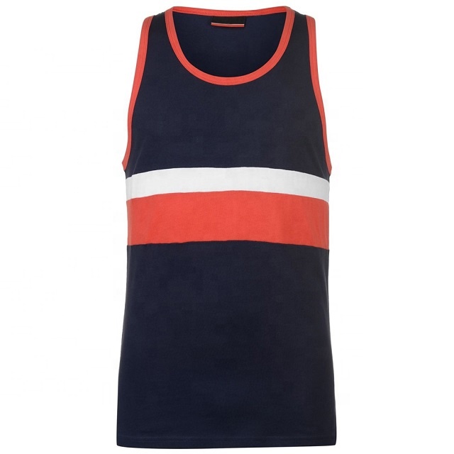 New 2021 Stylish Custom Mens Singlet 100% Cotton Gym Vests Training Tank Top