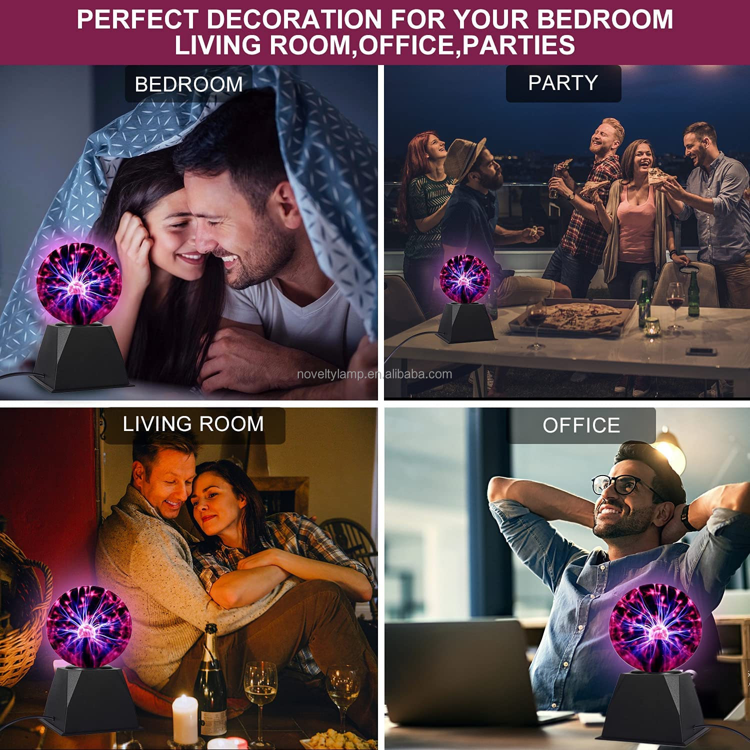 5 Inch Magic Plasma Ball Lamp Touch   Sound Sensitive Interactive USB Powered Plasma Lamp Nebula Sphere Globe  Science