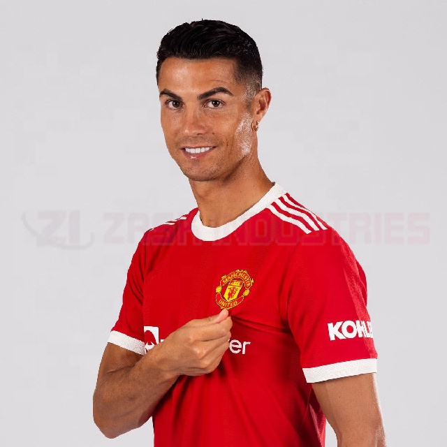 2021 New Cristiano Ronaldo Mancheste MUFC Club UNITED Soccer Football Jersey Uniform Wear Men Premium T-Shirt Sportswear Cheap
