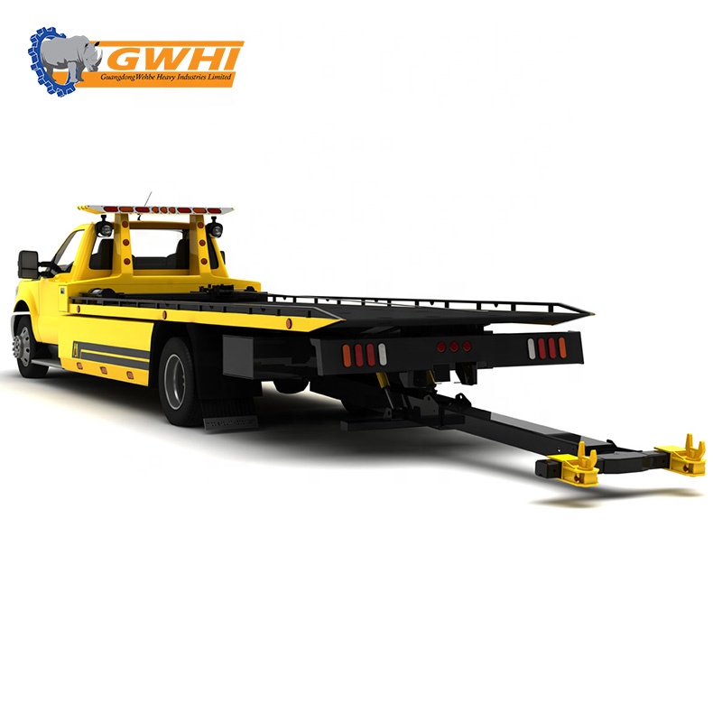 Metro wehbe heavy industry flat low bed tow truck 3.6 ton deck 4 ton winch flatbed tow truck for sale