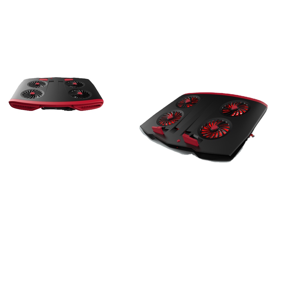 Игровая охлаждающая подставка с 4 вентиляторами, RGB-контроллер и USB-хабы для ноутбука