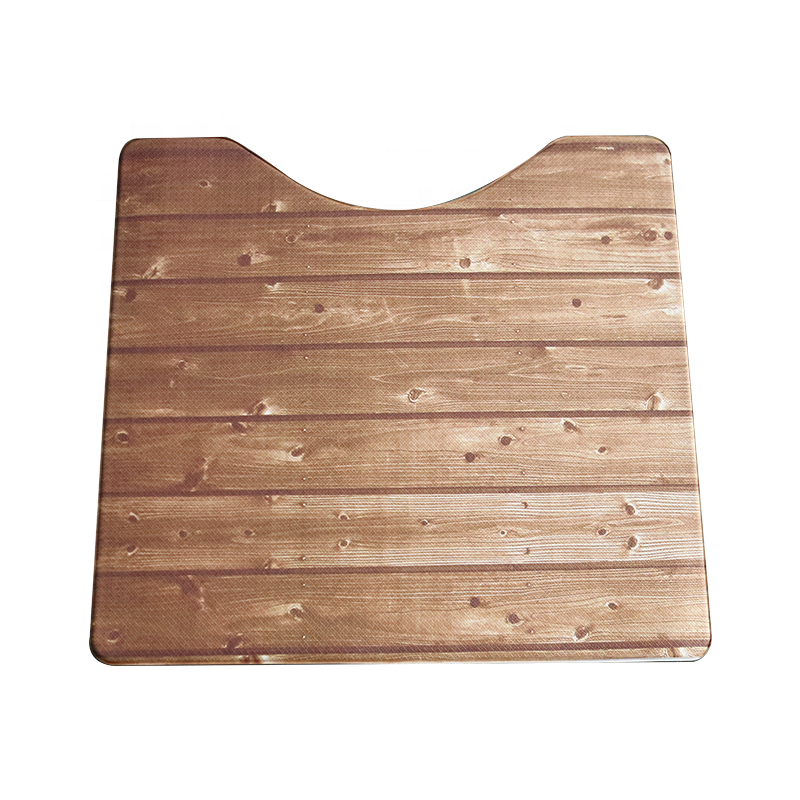 digital printing Indoor anti-slip U-Shaped toilet pvc bath mat set