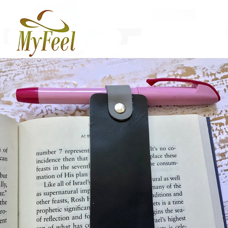Leather Bookmark with Pencil Pen Holder Journaling Bookmark Travel Journal Genuine Bookmark