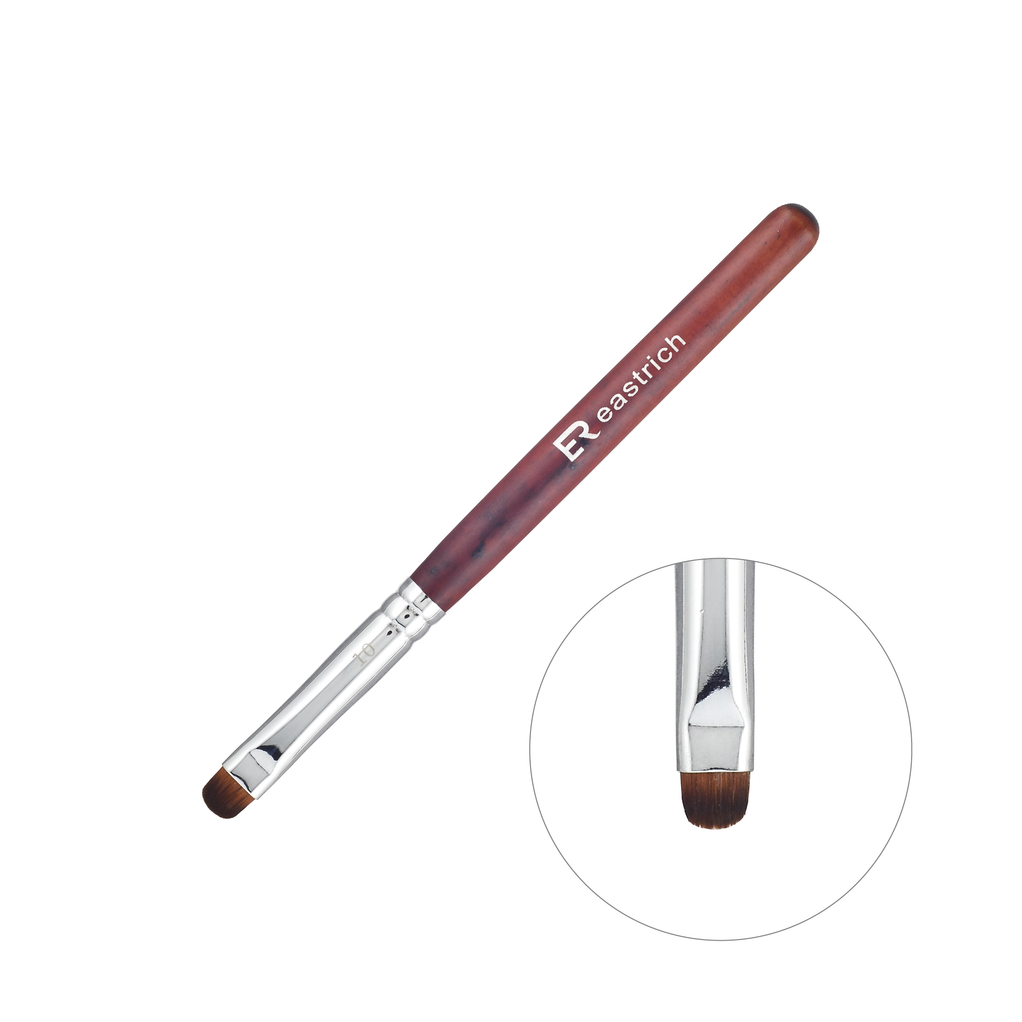 Synthetic Wooden Handle Oval French Nail Brush #8~#16