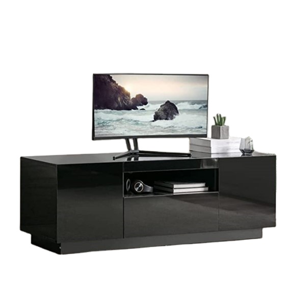 modern TV stand. Cabinet Enclosed storage blends with a variety of decor styles. sturdy TV console .entertainment consoles