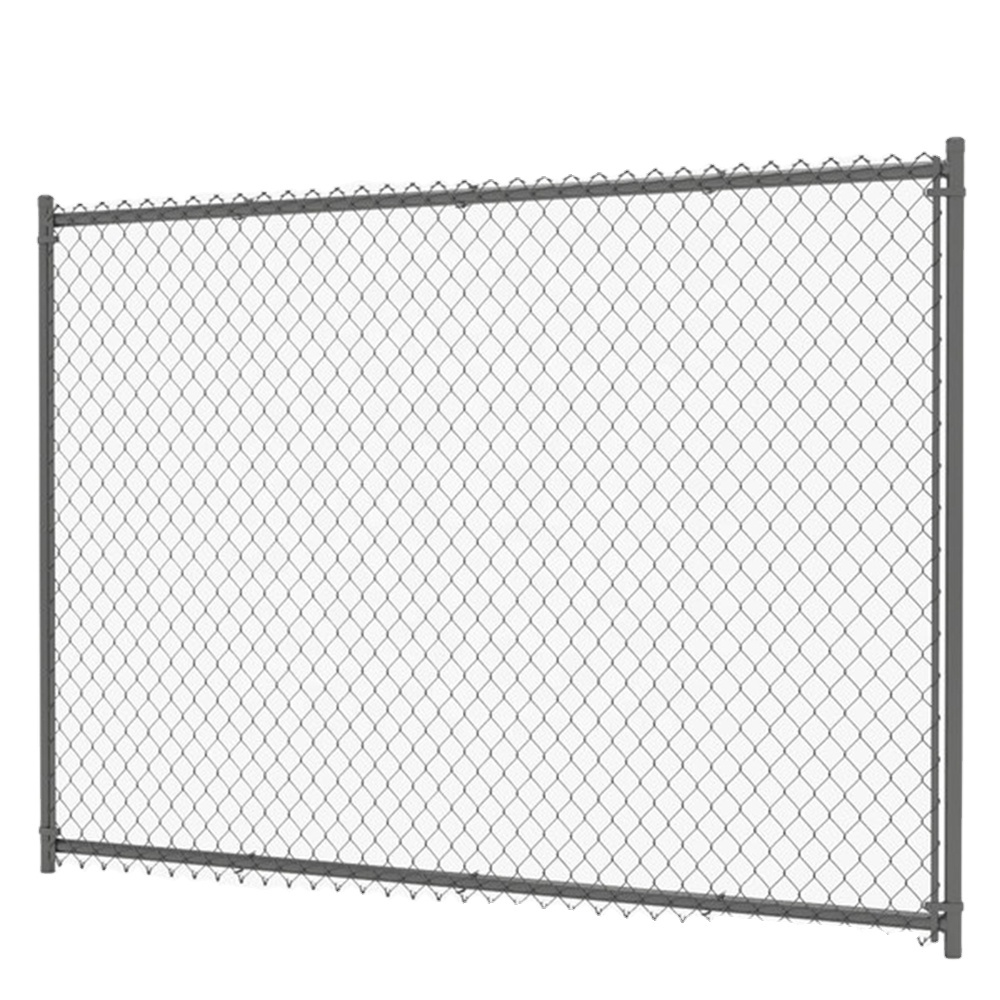 green vinyl coated/black vinyl coated no-climb wire chain link fence with barbed wire on top