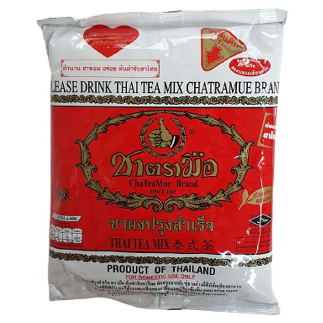 12 Bags 400g Thai Red Tea Mix Powder Original Formula Vanilla Flavor ChaTraMue Brand Thailand Premium Quality Product