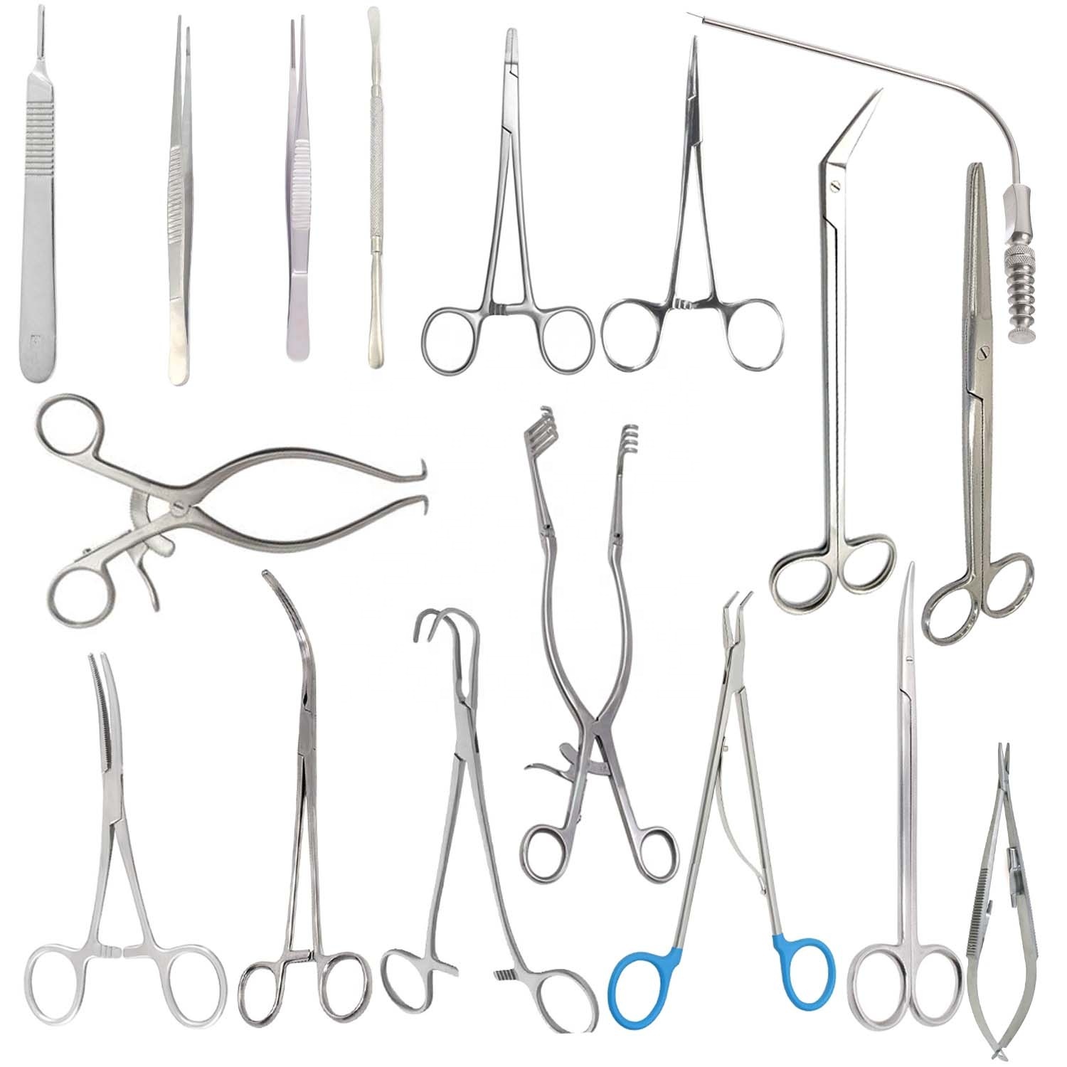 Carotid Endarterectomy Set 18pcs Basic Cardiovascular Artery Neck Veins Vascular Surgery Surgical Instruments
