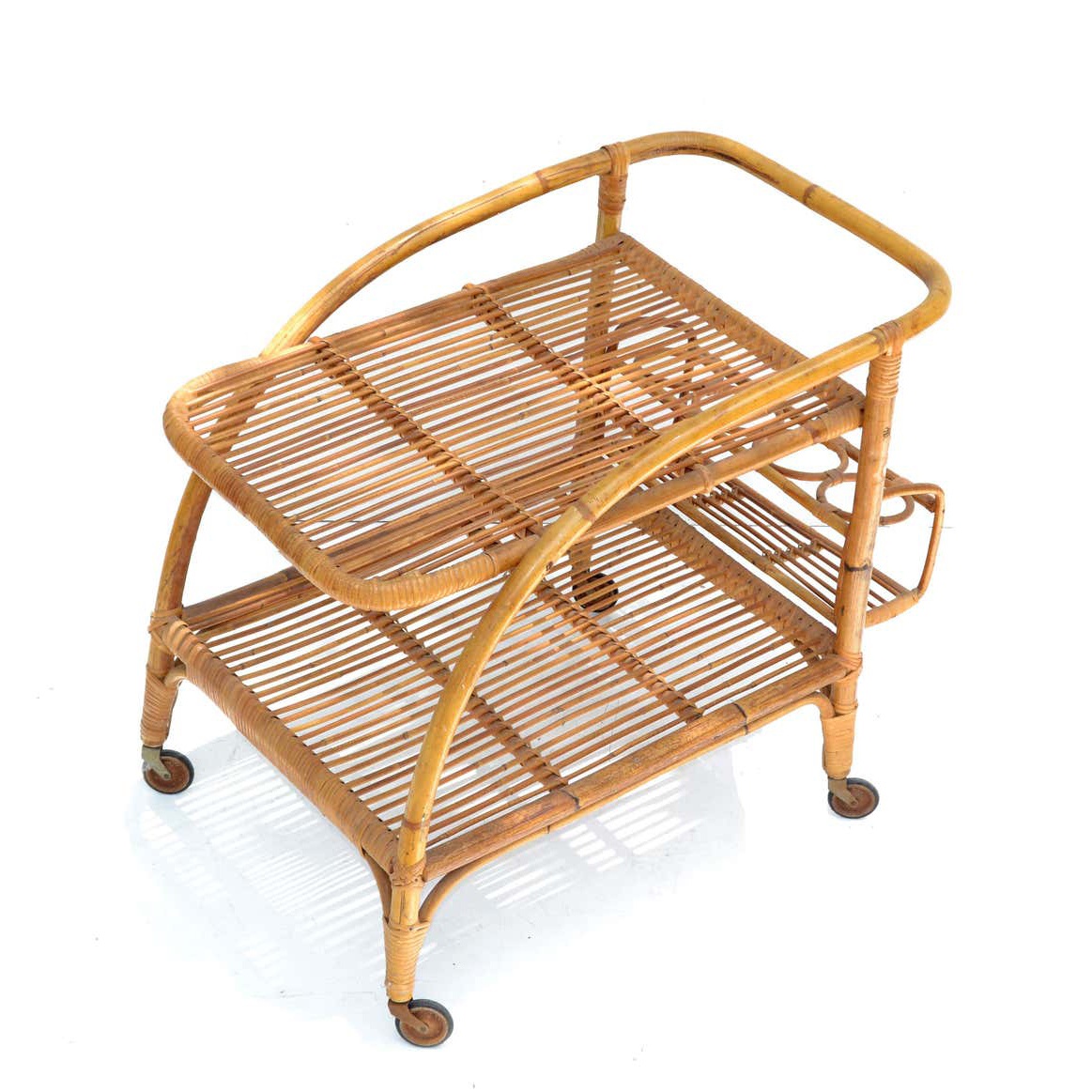 Wholesales rattan bar cart for restaurant and bar