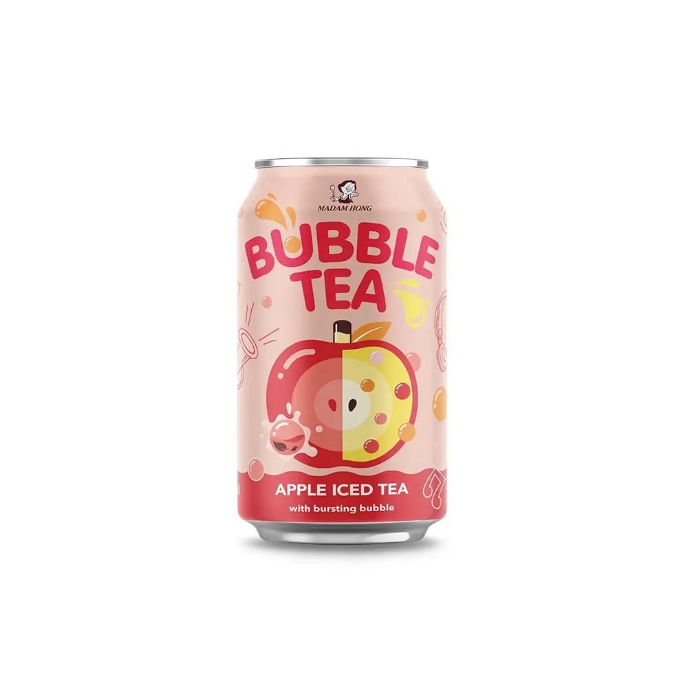 Taiwan madam hong 315ml popping boba bubble milk tea canned drink beverage