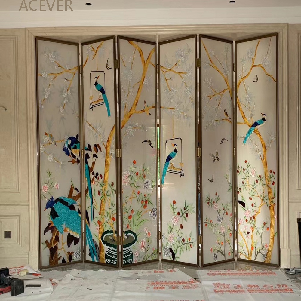 Стеклянная художественная панель Acever с ручной росписью, фоторамка для фотографий, разделитель для комнаты, перегородка, Роскошный декор, Рекомендуемая настенная эмаль, перегородка