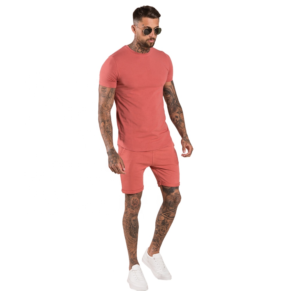 Low MOQ Custom Shorts Men 2022 New Arrival Pattern Short Pants Man Top Quality Twinset Shorts Set with T-Shirts