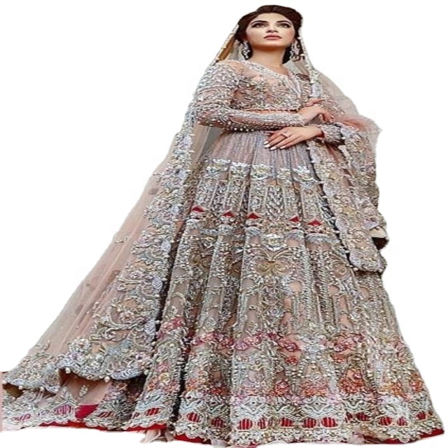 Stitched/Unstitched Chiffon Luxury Festive Wedding Bridal Party Wear Maxi-Latest Design 2021 by AJN Trade House International
