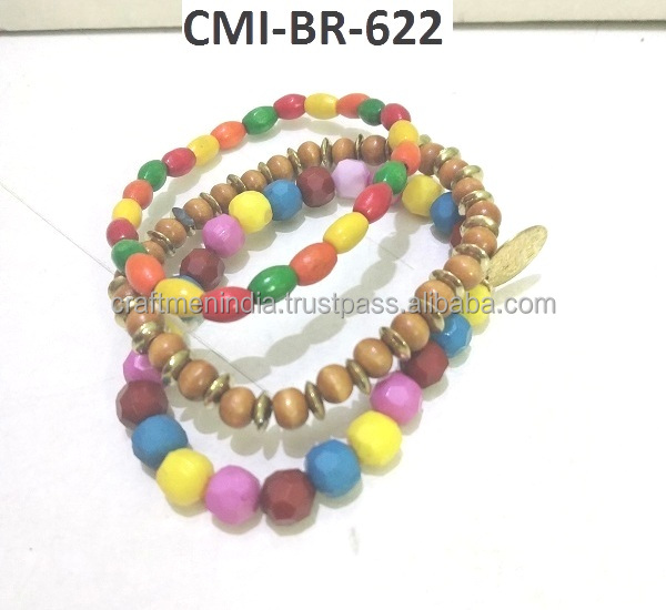 Gemstone Beaded Round Bracelet Beads For Girls