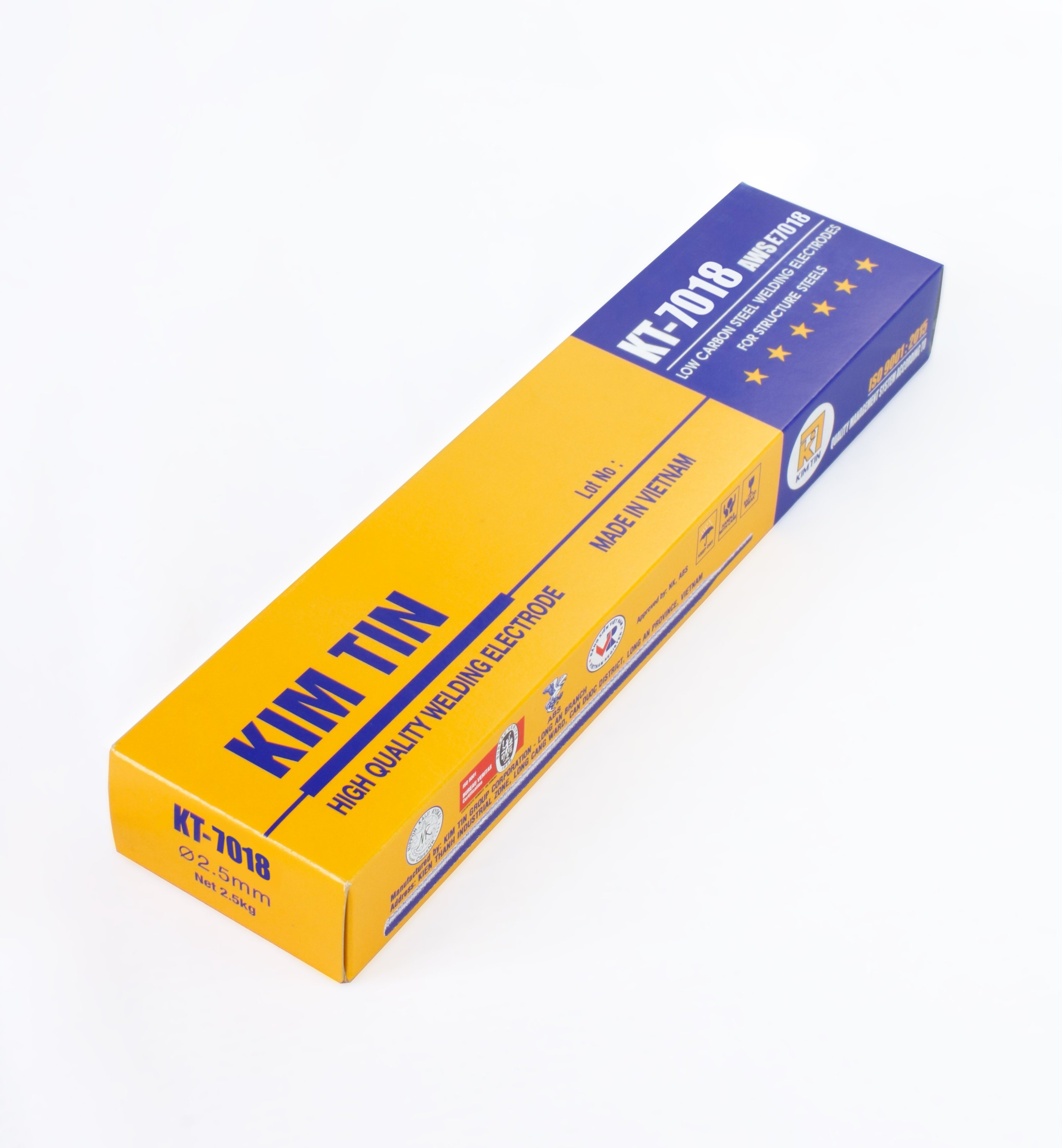 KIM TIN AWS A5.1 E7018 Welding Rod Welding Electrodes factory OEM brand full weight and dimension with international standard