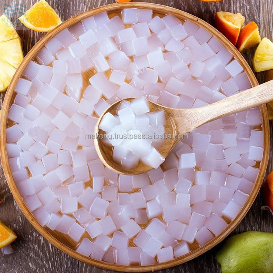 По лучшей цене, вкусные закуски Nata De Coco из кокосового желе, мягкие напитки, регулируемая разумная цена, консервированные баночки nata de coco в форме звезды