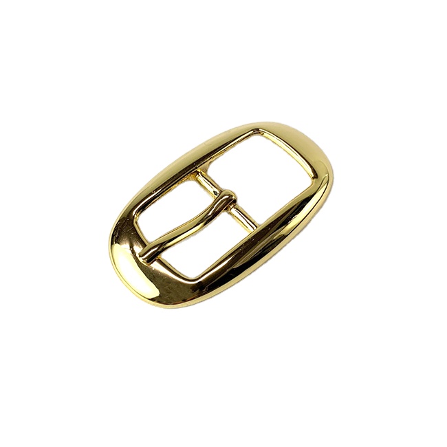 shinny oval gold central bar buckle in gold buckle