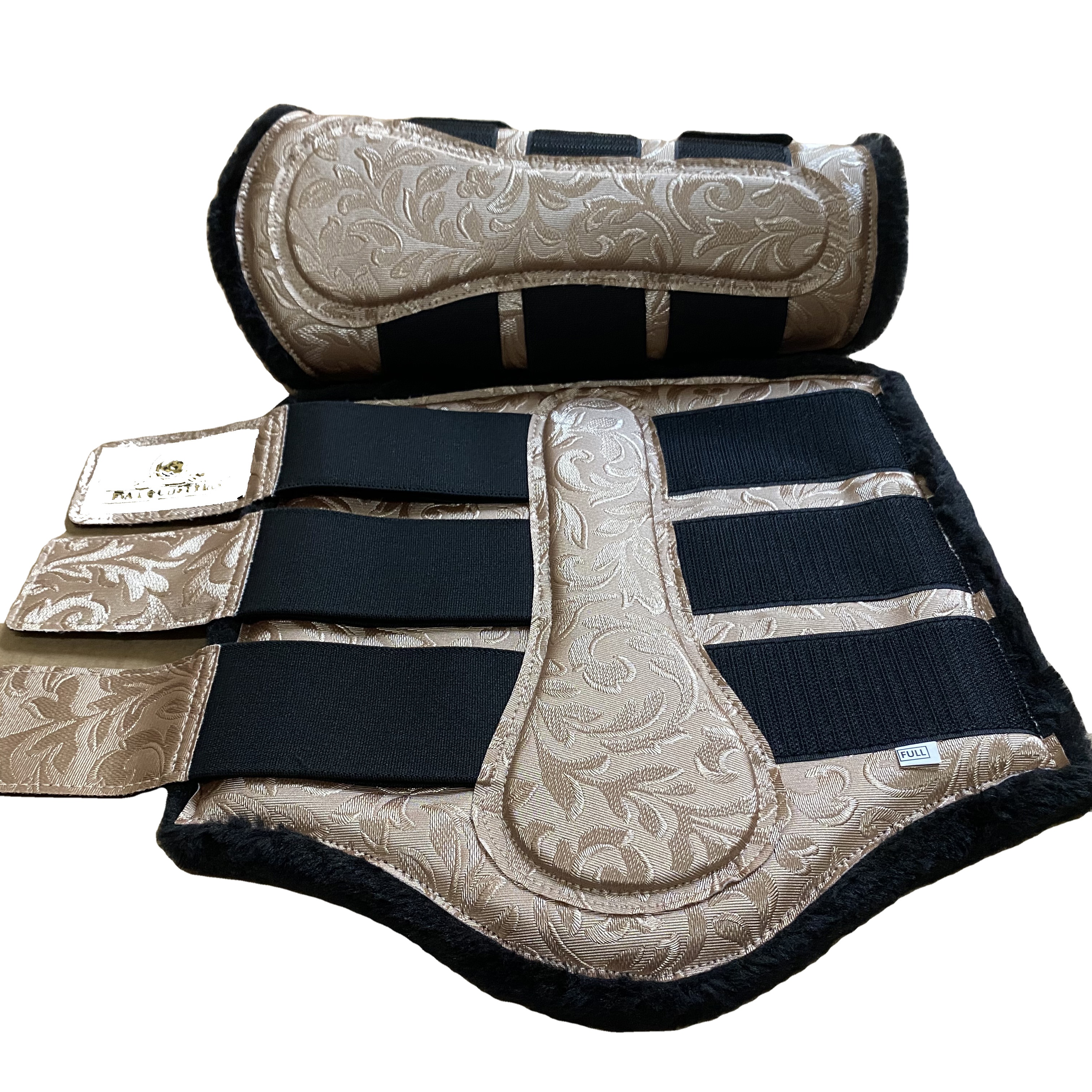 Luxury Gold Color Horse Tendon Boots Leg Protection horse Brushing boots Splint Boots