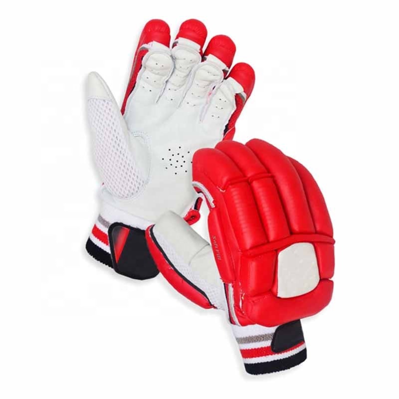 2021 OEM New Best Cricket Batting Gloves For Professional Players With Pitted Leather Highly Protection and Finger Saver