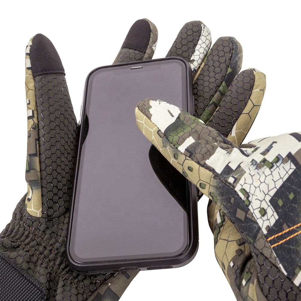 2021 Best Outdoor Touchscreen Camo Hunting Gloves Manufacturer recycled polyester fabric