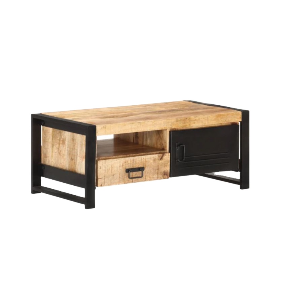 Best new Coffee tables of Nesting Solid smart coffee table Top Rustic modern coffee table For Living Room Furniture