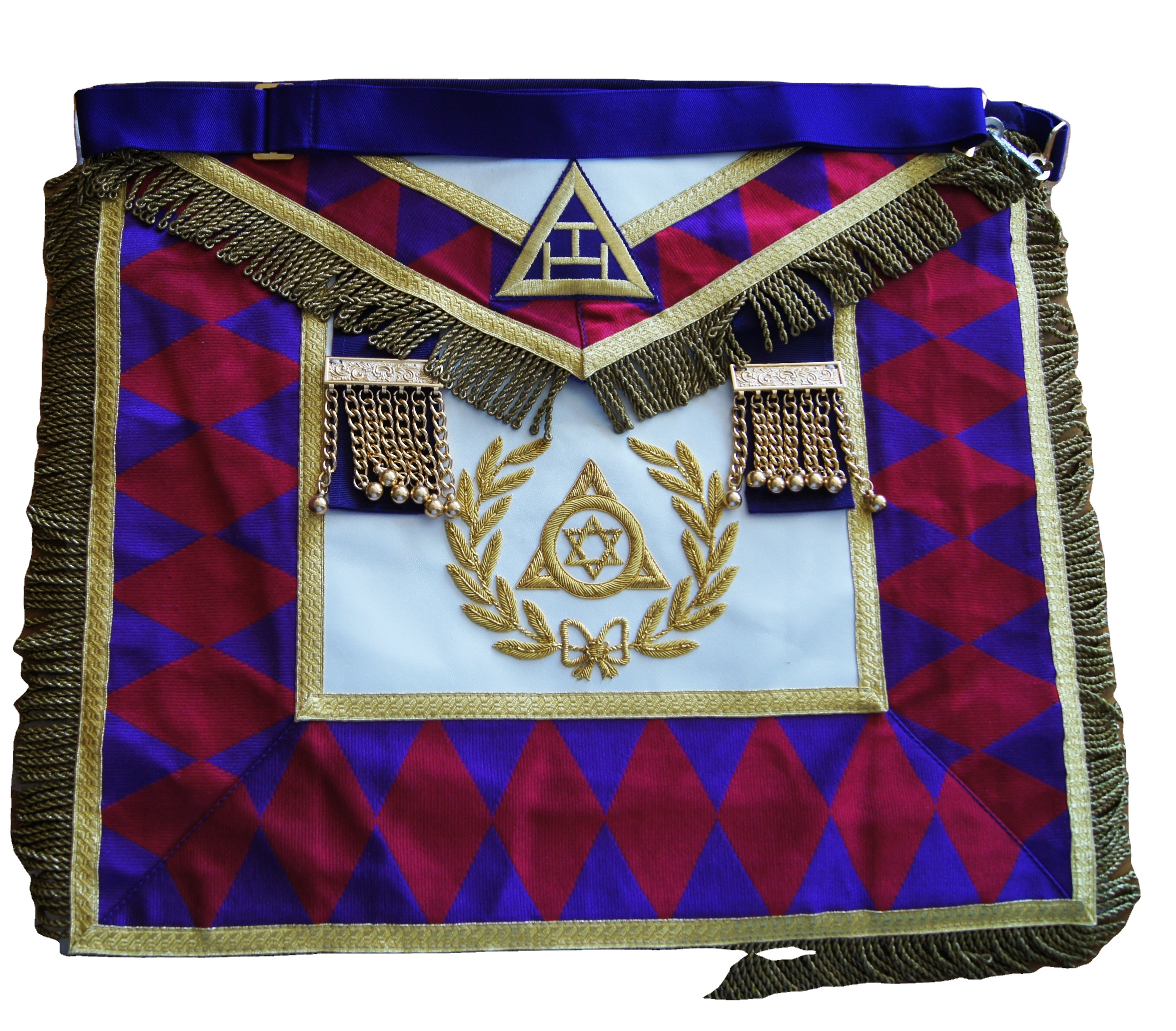 Masonic Apron Provincial Regalia Hand Made Embroidery with bullion wire