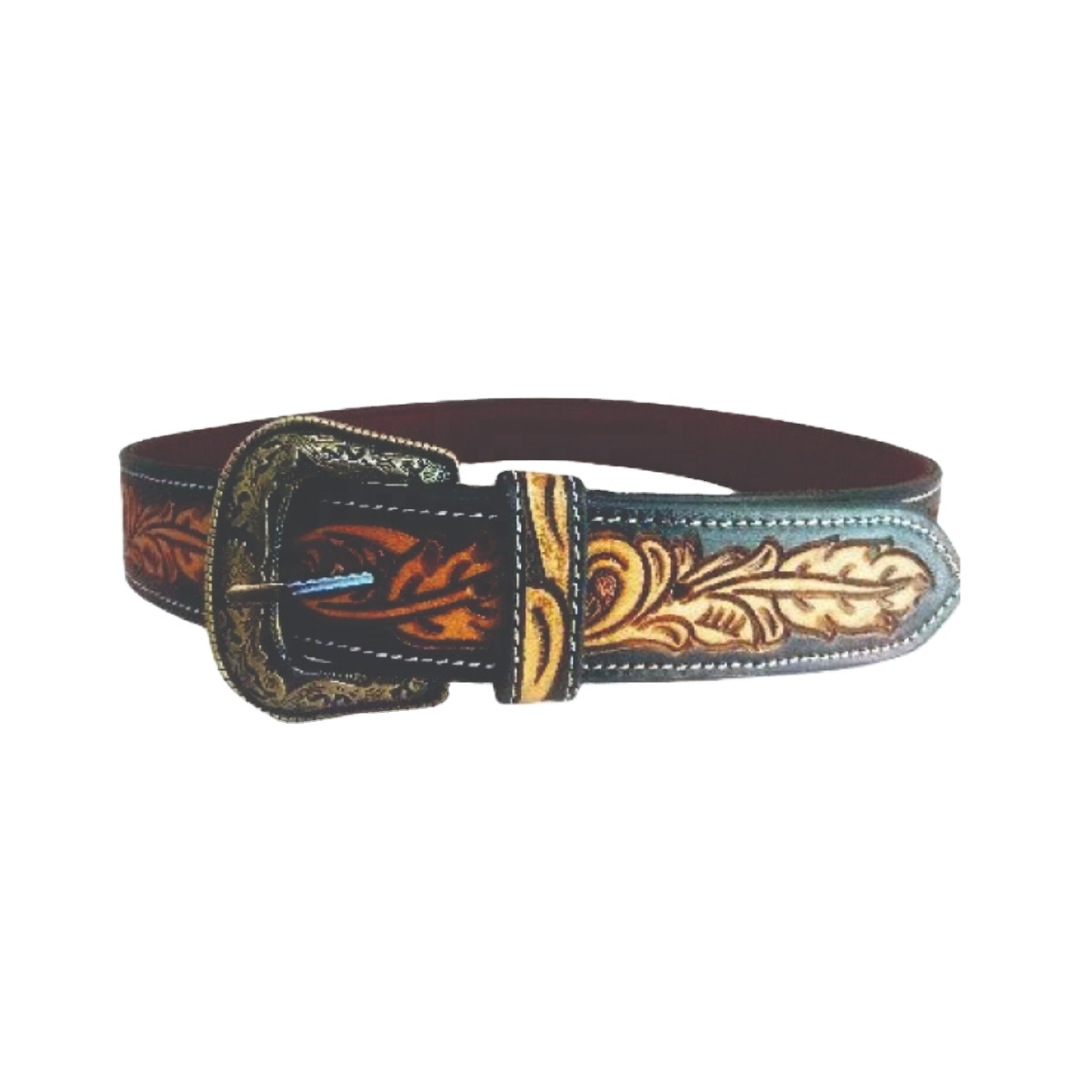 Luxury Western Beaded Full-Grain Leather Beaded Belt For mens at best price