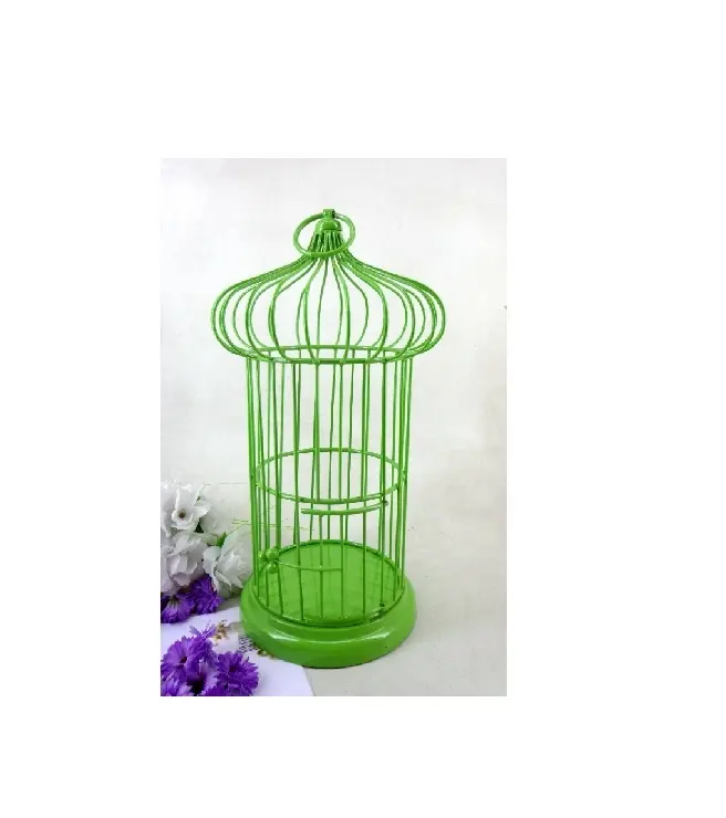 Latest Design Stylish Green Color Iron Metal Cage Green Powder Coated Finishing