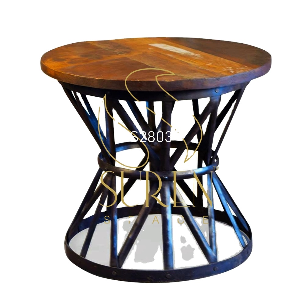 Old Metal Unique Street Design Side Table cum Coffee Table