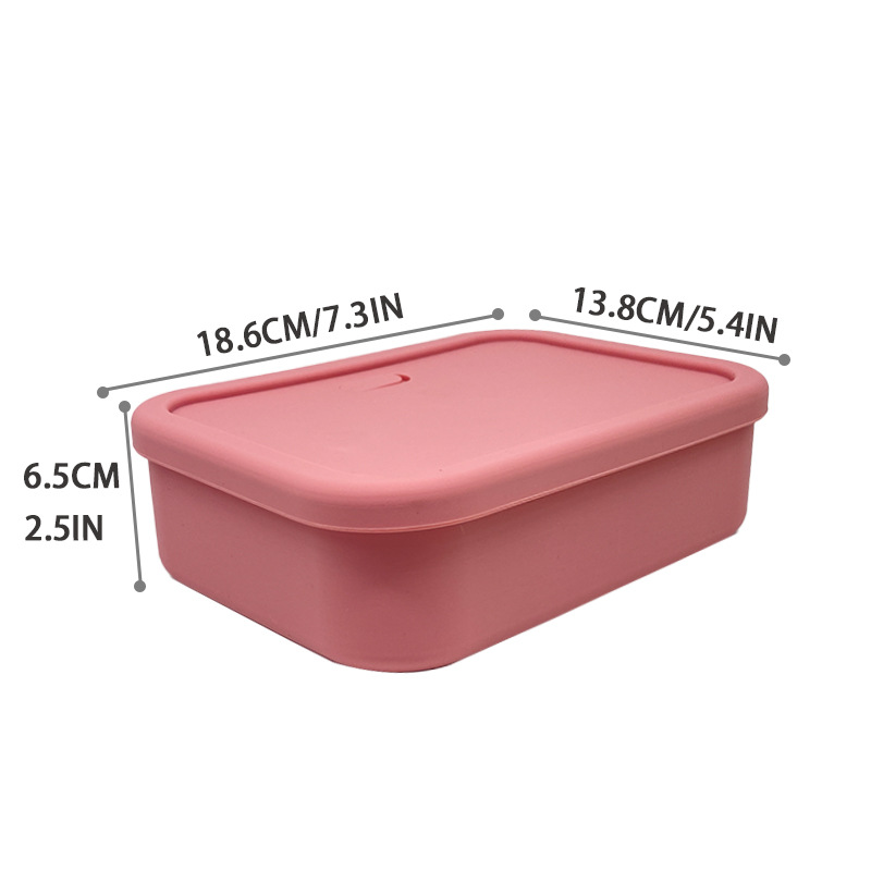 Silicone Bento Box Made from Platinum LFGB German Silicone - Microwave Dishwasher Freezer and Oven safe - Lunch Snack and Sandwi