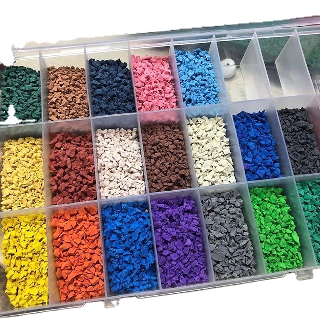 1-3mm 1-4mm color stable epdm rubber granules flooring for exterior playground wetpour swimming pool side surface