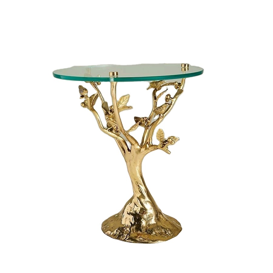 decorative tree branches gold glass top cake stand