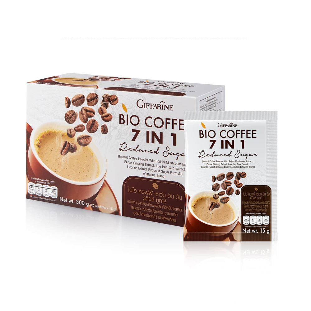 Порошок мгновенного кофе смешанный с экстрактом Ganoderma Lucidum, экстракт женьшеня, экстракт Luo Hang Guo и экстракт солодки.