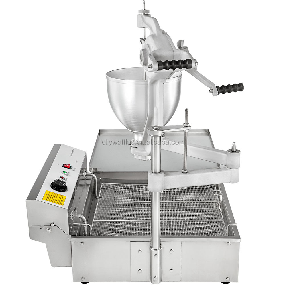 Free Shipping 9 Litres Heavy Duty Manual Cake Donut Ball Doughnuts Donut Maker Machine Fryer with 3 Plungers